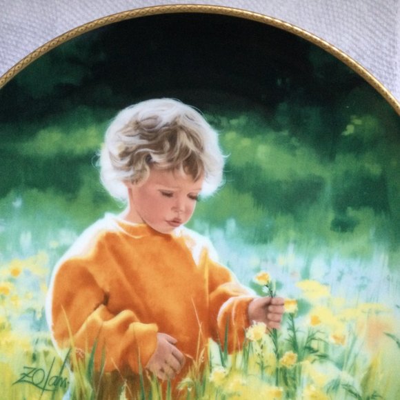 1989 Knowles Donald Zolan "A Time for Peace" Collector's 8.5" Plate gold trimmed - Picture 2 of 5